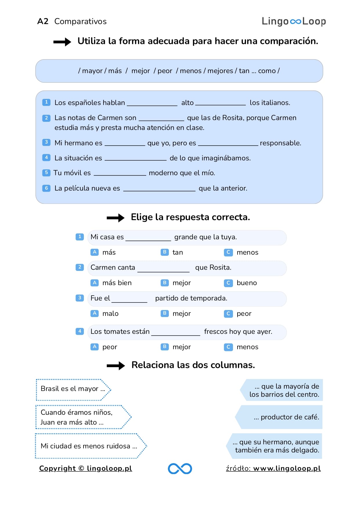 Gramatyka hiszpańska z ćwiczeniami online
